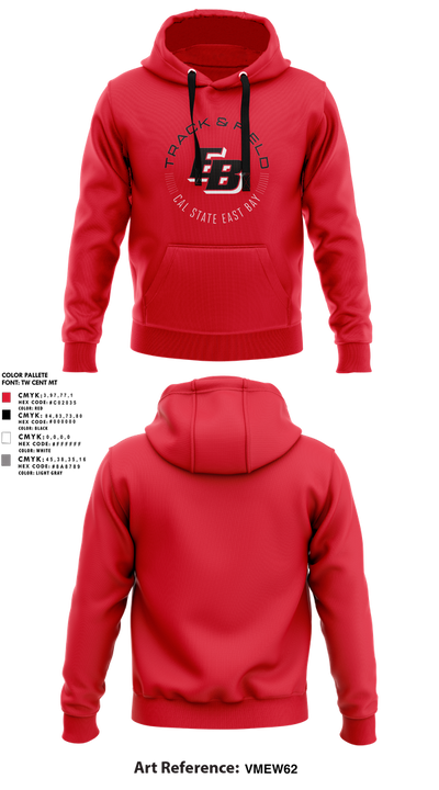 CSU East Bay Track & Field 9311771 Hoodie - 1