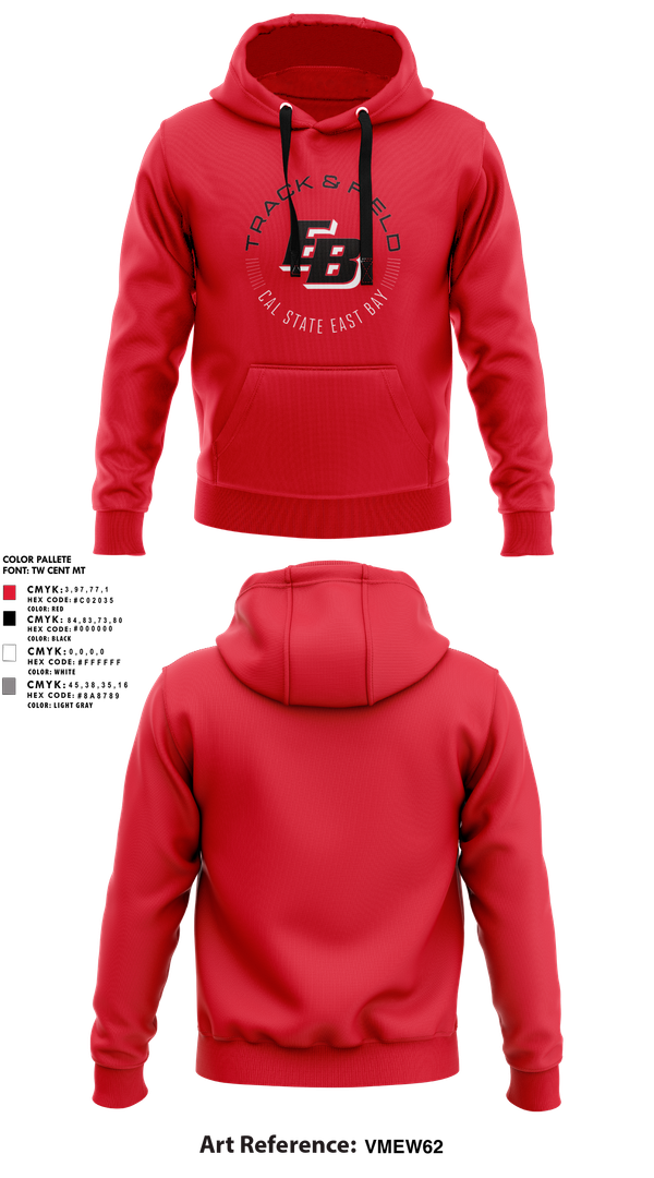 Hoodie, CSU East Bay Track & Field, Track & Field, Teamtime, Team time, sublimation, custom sports apparel, team uniforms, spirit wear, spiritwear, sports uniforms, custom shirts, team store, custom team store, fundraiser sports, apparel fundraiser