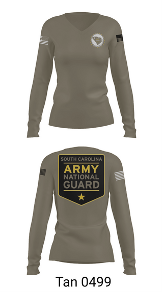 Womens Long Sleeve Vneck Shirt, Scarng, National Guard, Teamtime, Team time, sublimation, custom sports apparel, team uniforms, spirit wear, spiritwear, sports uniforms, custom shirts, team store, custom team store, fundraiser sports, apparel fundraiser