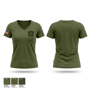 Womens Short Sleeve Vneck Shirt, Rochester-Olmsted County SWAT, Police, Teamtime, Team time, sublimation, custom sports apparel, team uniforms, spirit wear, spiritwear, sports uniforms, custom shirts, team store, custom team store, fundraiser sports, apparel fundraiser
