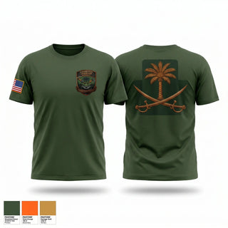 Old School Cotton Feel Shirt, Lowcountry Leadership Battalion, Army, Teamtime, Team time, sublimation, custom sports apparel, team uniforms, spirit wear, spiritwear, sports uniforms, custom shirts, team store, custom team store, fundraiser sports, apparel fundraiser
