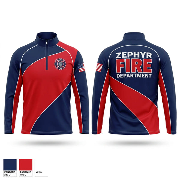 Windbreaker, Zephyr Volunteer Fire Department, Fire Department, Teamtime, Team time, sublimation, custom sports apparel, team uniforms, spirit wear, spiritwear, sports uniforms, custom shirts, team store, custom team store, fundraiser sports, apparel fundraiser