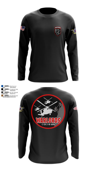 2-10 AHB Knighthawks 14380811 Long Sleeve Performance Shirt 68