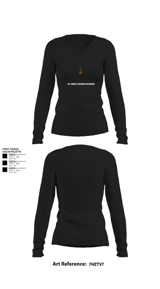 Womens Long Sleeve Vneck Shirt, 1st Combat Readiness Regiment, , Teamtime, Team time, sublimation, custom sports apparel, team uniforms, spirit wear, spiritwear, sports uniforms, custom shirts, team store, custom team store, fundraiser sports, apparel fundraiser