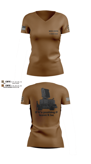 Womens Short Sleeve Vneck Shirt, 1/204th ADA, , Teamtime, Team time, sublimation, custom sports apparel, team uniforms, spirit wear, spiritwear, sports uniforms, custom shirts, team store, custom team store, fundraiser sports, apparel fundraiser
