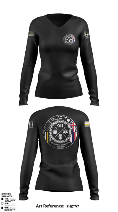 Regional Dispatch Center 959581 Women's Long Sleeve V-neck Shirt - 1
