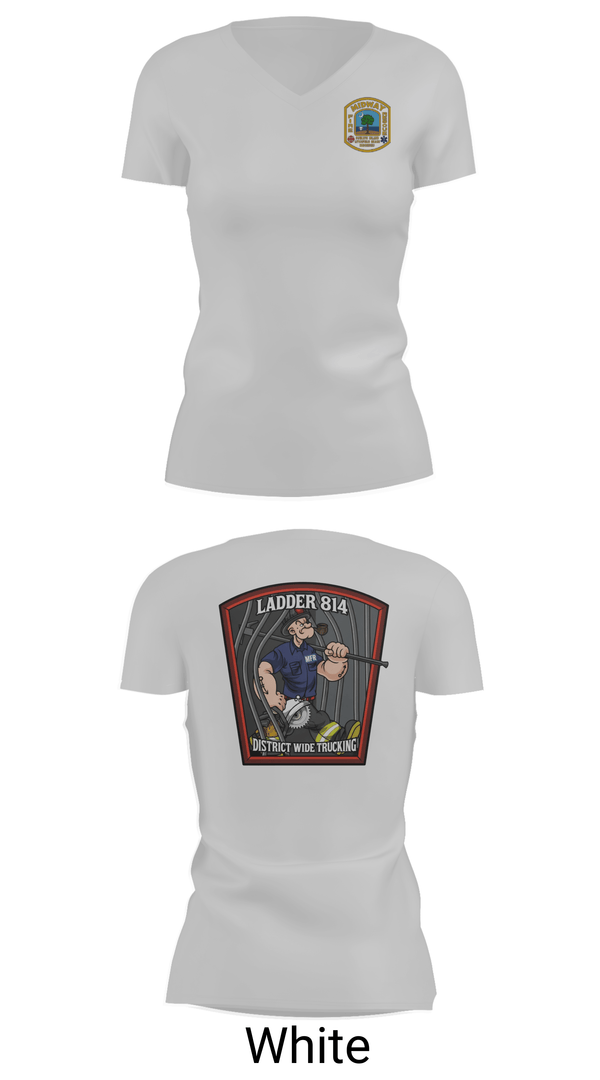 Womens Short Sleeve Vneck Shirt, 814 truck, Fire Department, Teamtime, Team time, sublimation, custom sports apparel, team uniforms, spirit wear, spiritwear, sports uniforms, custom shirts, team store, custom team store, fundraiser sports, apparel fundraiser