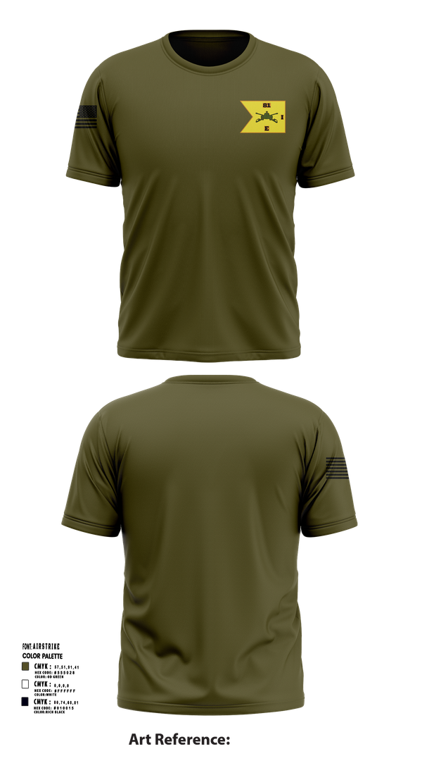 Short Sleeve Performance Shirt, E1-81 AR BDE, , Teamtime, Team time, sublimation, custom sports apparel, team uniforms, spirit wear, spiritwear, sports uniforms, custom shirts, team store, custom team store, fundraiser sports, apparel fundraiser