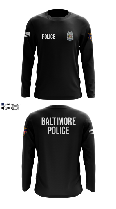 Baltimore Police Department 87844161 Long Sleeve Performance Shirt 105