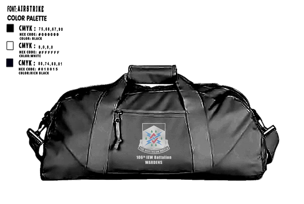 Duffle Bag, 106th IEW Battalion, Army, Teamtime, Team time, sublimation, custom sports apparel, team uniforms, spirit wear, spiritwear, sports uniforms, custom shirts, team store, custom team store, fundraiser sports, apparel fundraiser