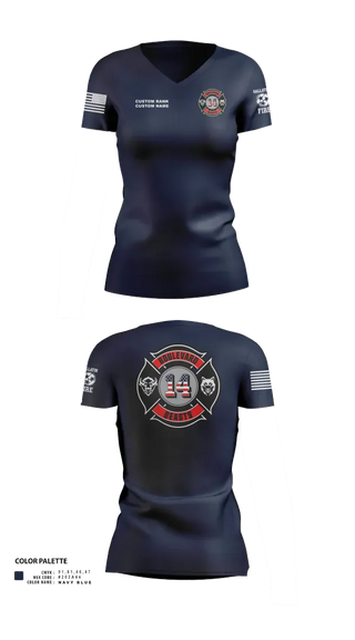 Womens Short Sleeve Vneck Shirt, Gallatin Fire Department Station 4, Fire Department, Teamtime, Team time, sublimation, custom sports apparel, team uniforms, spirit wear, spiritwear, sports uniforms, custom shirts, team store, custom team store, fundraiser sports, apparel fundraiser