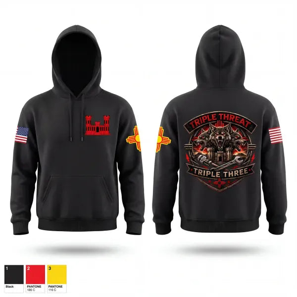 Hoodie, 333rd Triple Threat 2, Army, Teamtime, Team time, sublimation, custom sports apparel, team uniforms, spirit wear, spiritwear, sports uniforms, custom shirts, team store, custom team store, fundraiser sports, apparel fundraiser