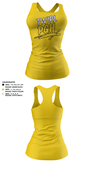 Tank Top, Twirl PGH, Spirit Store, Teamtime, Team time, sublimation, custom sports apparel, team uniforms, spirit wear, spiritwear, sports uniforms, custom shirts, team store, custom team store, fundraiser sports, apparel fundraiser