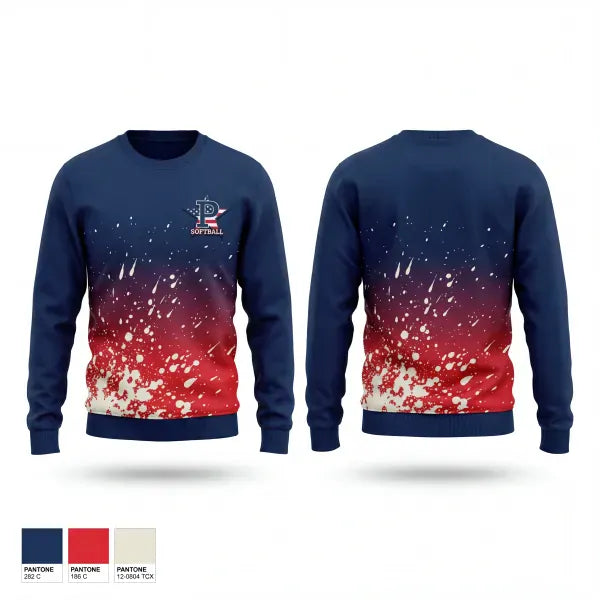 Crew Neck Sweatshirt, Central Illinois Patriots, Softball, Teamtime, Team time, sublimation, custom sports apparel, team uniforms, spirit wear, spiritwear, sports uniforms, custom shirts, team store, custom team store, fundraiser sports, apparel fundraiser