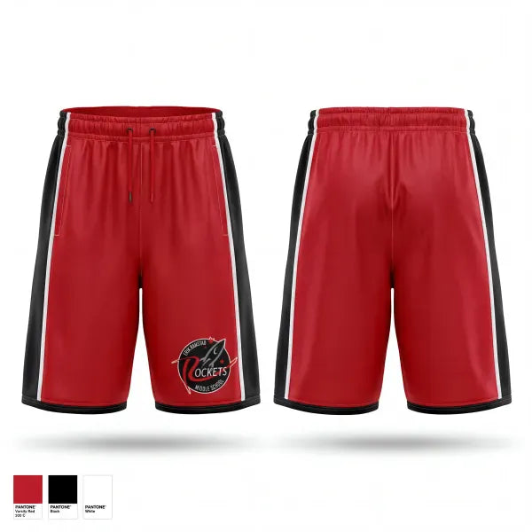 Mens Reversible Basketball Shorts, Ramstad Rockets, Men's Basketball, Teamtime, Team time, sublimation, custom sports apparel, team uniforms, spirit wear, spiritwear, sports uniforms, custom shirts, team store, custom team store, fundraiser sports, apparel fundraiser