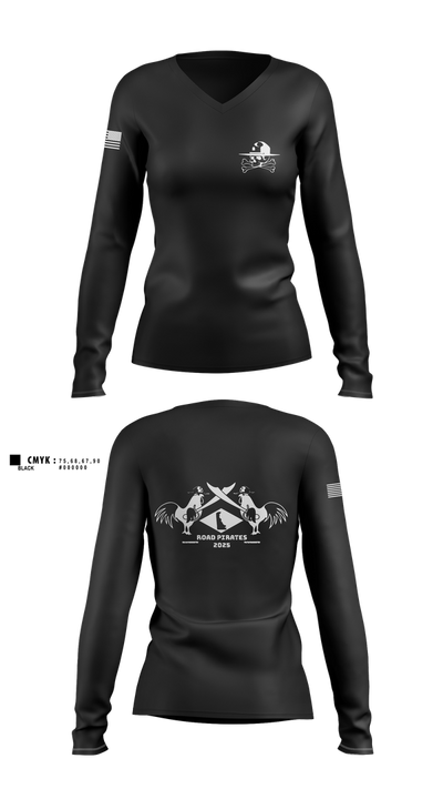 Road Pirates 37755588 Women's Long Sleeve V-neck Shirt - 1