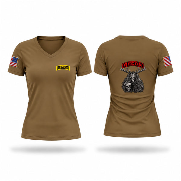 Womens Short Sleeve Vneck Shirt, 1-38 recon, Army, Teamtime, Team time, sublimation, custom sports apparel, team uniforms, spirit wear, spiritwear, sports uniforms, custom shirts, team store, custom team store, fundraiser sports, apparel fundraiser