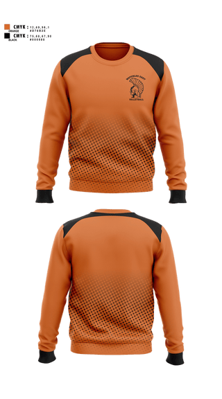 Crew Neck Sweatshirt, Waterloo East Volleyball, Women's Volleyball, Teamtime, Team time, sublimation, custom sports apparel, team uniforms, spirit wear, spiritwear, sports uniforms, custom shirts, team store, custom team store, fundraiser sports, apparel fundraiser