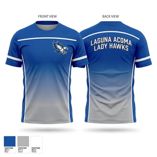 Soft Poly Tee Cotton Like Feel, Laguna-Acoma Senior High School Basketball, Women's Basketball, Teamtime, Team time, sublimation, custom sports apparel, team uniforms, spirit wear, spiritwear, sports uniforms, custom shirts, team store, custom team store, fundraiser sports, apparel fundraiser