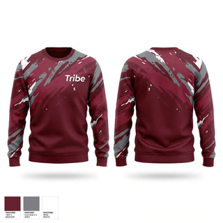 Crew Neck Sweatshirt, Tribe, Baseball, Teamtime, Team time, sublimation, custom sports apparel, team uniforms, spirit wear, spiritwear, sports uniforms, custom shirts, team store, custom team store, fundraiser sports, apparel fundraiser
