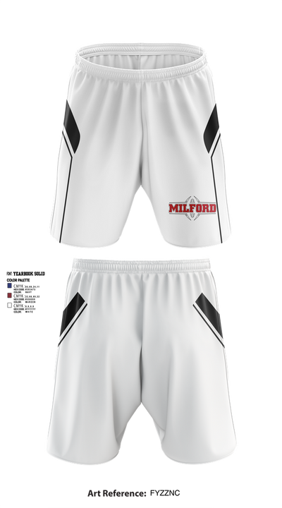 Milford Eagles Pop Warner Football and Cheer 85500081 Athletic Shorts With Pockets - 8