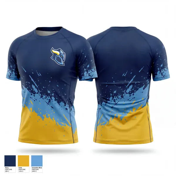 Short Sleeve Rash Guard Shirt, River City Raiders, Wrestling, Teamtime, Team time, sublimation, custom sports apparel, team uniforms, spirit wear, spiritwear, sports uniforms, custom shirts, team store, custom team store, fundraiser sports, apparel fundraiser