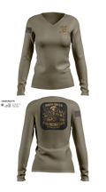880th QM CO 48590484 Women's Long Sleeve V-neck Shirt - 21