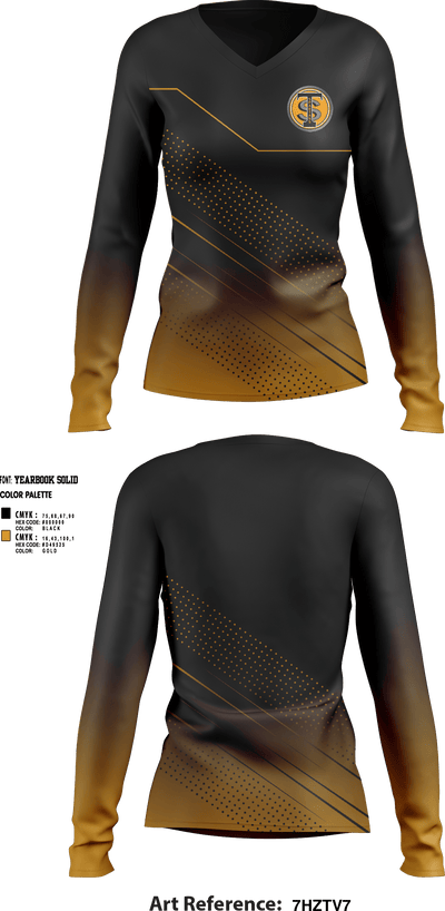 Timberline High School Volleyball 48276334 Women's Long Sleeve V-neck Shirt - 1