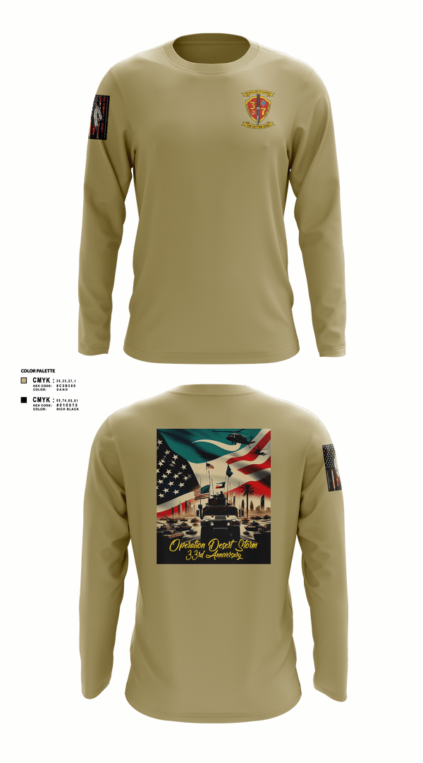 Long Sleeve Performance Shirt, 3/7 India Co. Wpns Plt, Marines, Teamtime, Team time, sublimation, custom sports apparel, team uniforms, spirit wear, spiritwear, sports uniforms, custom shirts, team store, custom team store, fundraiser sports, apparel fundraiser