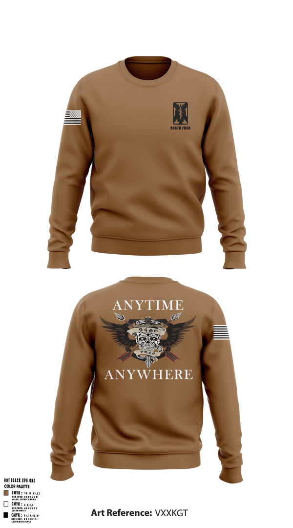 Crew Neck Sweatshirt, 946th FRSD, Army, Teamtime, Team time, sublimation, custom sports apparel, team uniforms, spirit wear, spiritwear, sports uniforms, custom shirts, team store, custom team store, fundraiser sports, apparel fundraiser