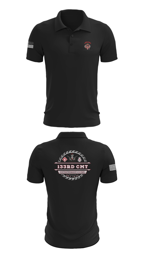 Short Sleeve Performance Polo, 133rd Construction Management Team, , Teamtime, Team time, sublimation, custom sports apparel, team uniforms, spirit wear, spiritwear, sports uniforms, custom shirts, team store, custom team store, fundraiser sports, apparel fundraiser