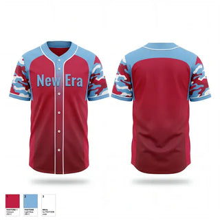 Full Button Baseball Jersey, New Era, Baseball, Teamtime, Team time, sublimation, custom sports apparel, team uniforms, spirit wear, spiritwear, sports uniforms, custom shirts, team store, custom team store, fundraiser sports, apparel fundraiser