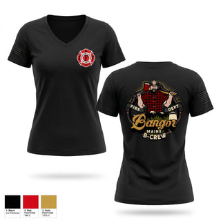 Womens Short Sleeve Vneck Shirt, bangor b crew, Fire Department, Teamtime, Team time, sublimation, custom sports apparel, team uniforms, spirit wear, spiritwear, sports uniforms, custom shirts, team store, custom team store, fundraiser sports, apparel fundraiser