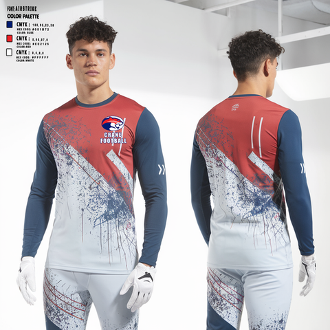 Long Sleeve Performance Shirt, Crane Medical Preparatory High School Football, , Teamtime, Team time, sublimation, custom sports apparel, team uniforms, spirit wear, spiritwear, sports uniforms, custom shirts, team store, custom team store, fundraiser sports, apparel fundraiser