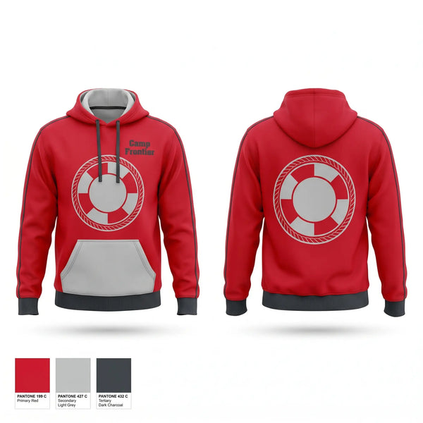 Hoodie, Camp Frontier, Swimming, Teamtime, Team time, sublimation, custom sports apparel, team uniforms, spirit wear, spiritwear, sports uniforms, custom shirts, team store, custom team store, fundraiser sports, apparel fundraiser