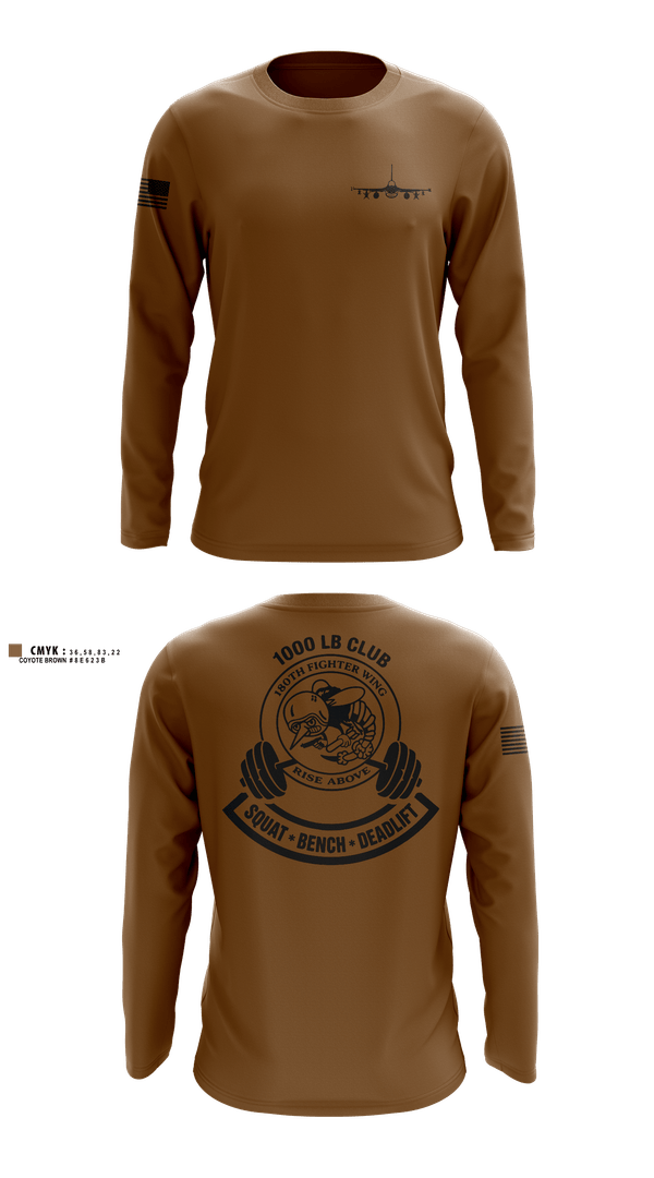 Long Sleeve Performance Shirt, 180th fighter wing, Air Force, Teamtime, Team time, sublimation, custom sports apparel, team uniforms, spirit wear, spiritwear, sports uniforms, custom shirts, team store, custom team store, fundraiser sports, apparel fundraiser