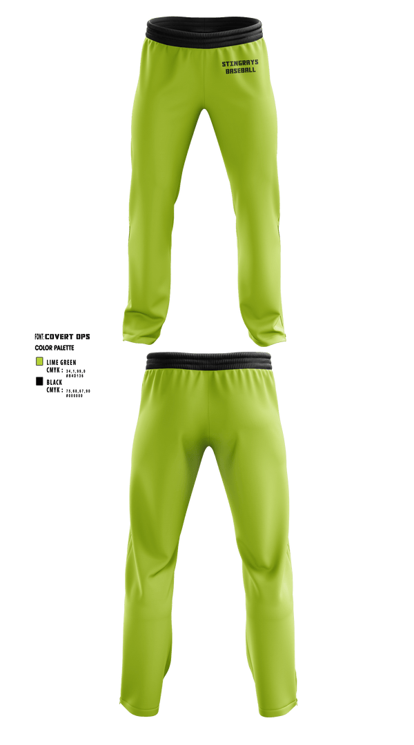 Sweatpants, STINGRAYS, Baseball, Teamtime, Team time, sublimation, custom sports apparel, team uniforms, spirit wear, spiritwear, sports uniforms, custom shirts, team store, custom team store, fundraiser sports, apparel fundraiser