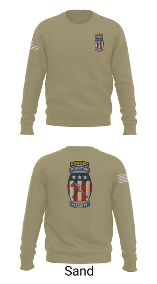 Crew Neck Sweatshirt, 2-47 infantry 3rd BRG 10th MTN, Army, Teamtime, Team time, sublimation, custom sports apparel, team uniforms, spirit wear, spiritwear, sports uniforms, custom shirts, team store, custom team store, fundraiser sports, apparel fundraiser