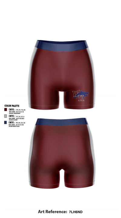 White Knoll High School Track & Field 55705888 Women's Compression Shorts - 12