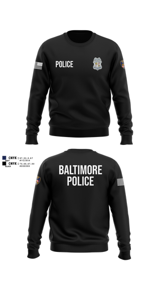 Crew Neck Sweatshirt, team name, Police, Teamtime, Team time, sublimation, custom sports apparel, team uniforms, spirit wear, spiritwear, sports uniforms, custom shirts, team store, custom team store, fundraiser sports, apparel fundraiser