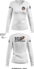 100th Missile Defense Brigade 43971287 Women's Long Sleeve V-neck Shirt - 104