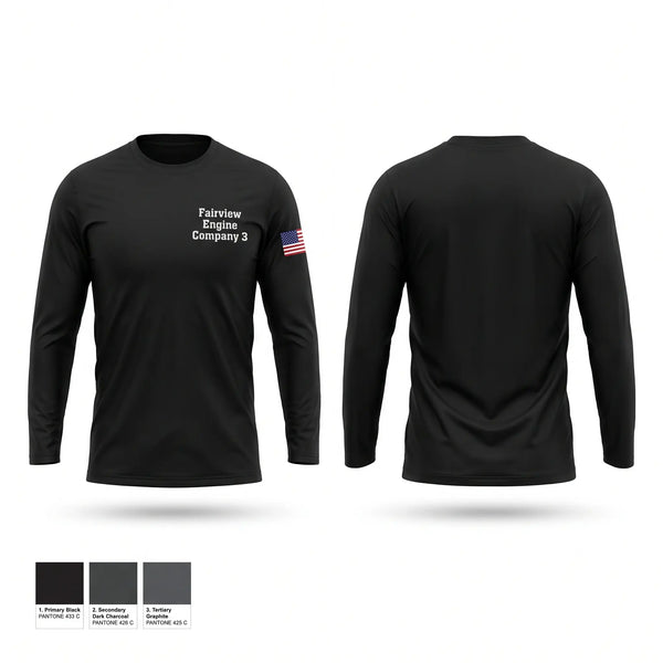 Long Sleeve Performance Shirt, Fairview Engine Company 3, Fire Department, Teamtime, Team time, sublimation, custom sports apparel, team uniforms, spirit wear, spiritwear, sports uniforms, custom shirts, team store, custom team store, fundraiser sports, apparel fundraiser
