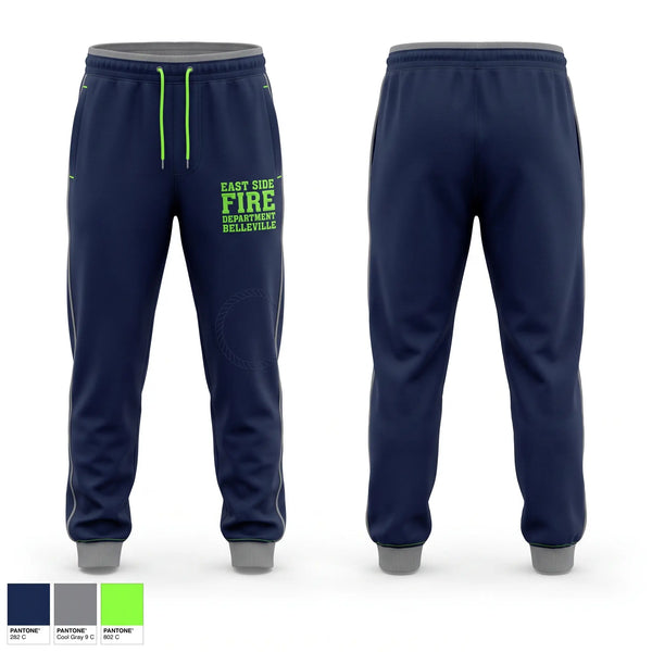 Sweatpants, East Side Fire Department (Belleville), Fire Department, Teamtime, Team time, sublimation, custom sports apparel, team uniforms, spirit wear, spiritwear, sports uniforms, custom shirts, team store, custom team store, fundraiser sports, apparel fundraiser