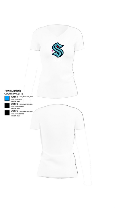Kraken 36943256 Women's Short Sleeve V-neck Shirt - 18