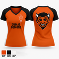 Dumas Demons 614182 Women's Short Sleeve V-neck Shirt - 1