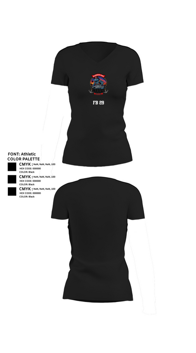 FB 29 40871097 Women's Short Sleeve V-neck Shirt - 24