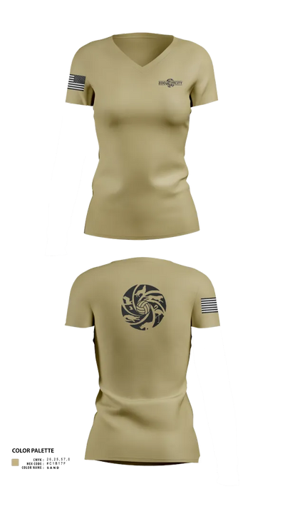 Zoo City 7733760 Women's Short Sleeve V-neck Shirt - 42