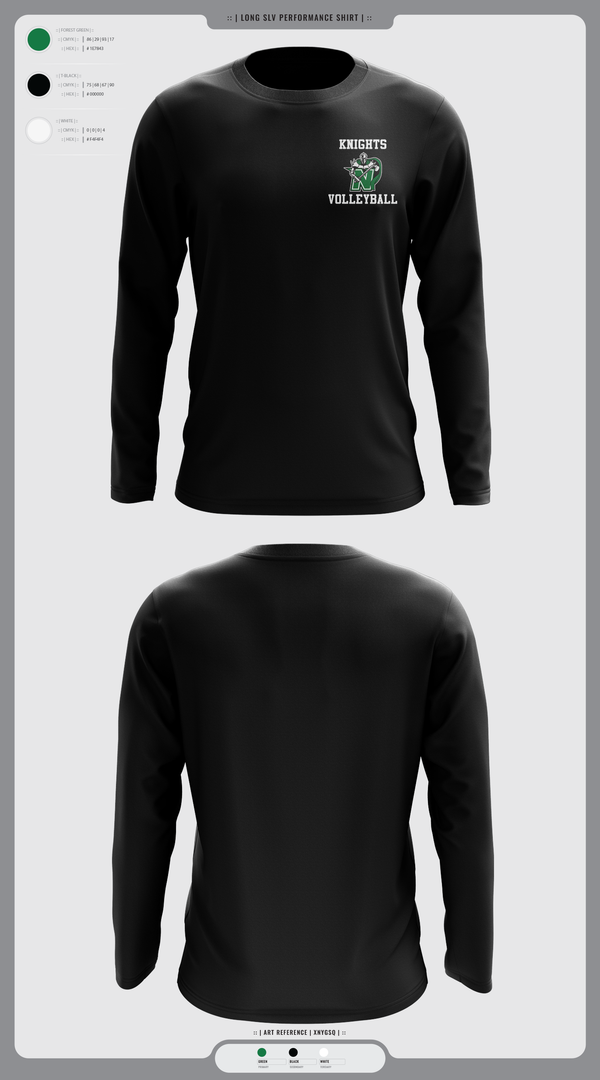 Long Sleeve Performance Shirt, Nordonia Knights Volleyball, Men's Volleyball, Teamtime, Team time, sublimation, custom sports apparel, team uniforms, spirit wear, spiritwear, sports uniforms, custom shirts, team store, custom team store, fundraiser sports, apparel fundraiser