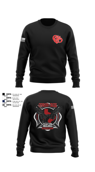 Crew Neck Sweatshirt, Cy creek fire 22, , Teamtime, Team time, sublimation, custom sports apparel, team uniforms, spirit wear, spiritwear, sports uniforms, custom shirts, team store, custom team store, fundraiser sports, apparel fundraiser