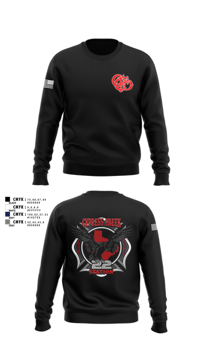 Cy creek fire 22 83530628 Crew Neck Sweatshirt - 50